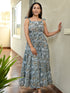 MULMUL RISHA JAAL BLOCK PRINTED TIERED DRESS MULMUL RISHA JAAL BLOCK PRINTED TIERED DRESS